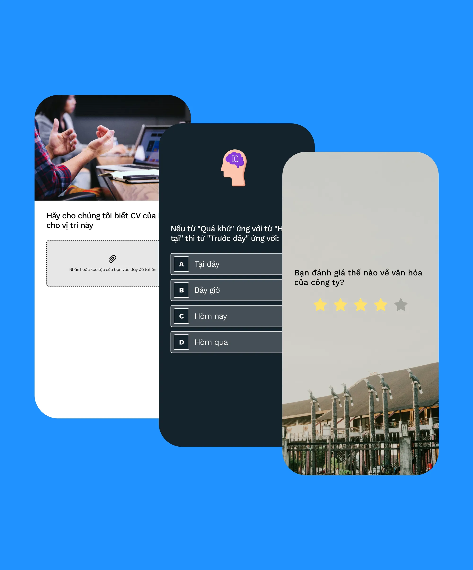 Biểu mẫu ứng dụng xuyên suốt quy trình tuyển dụng